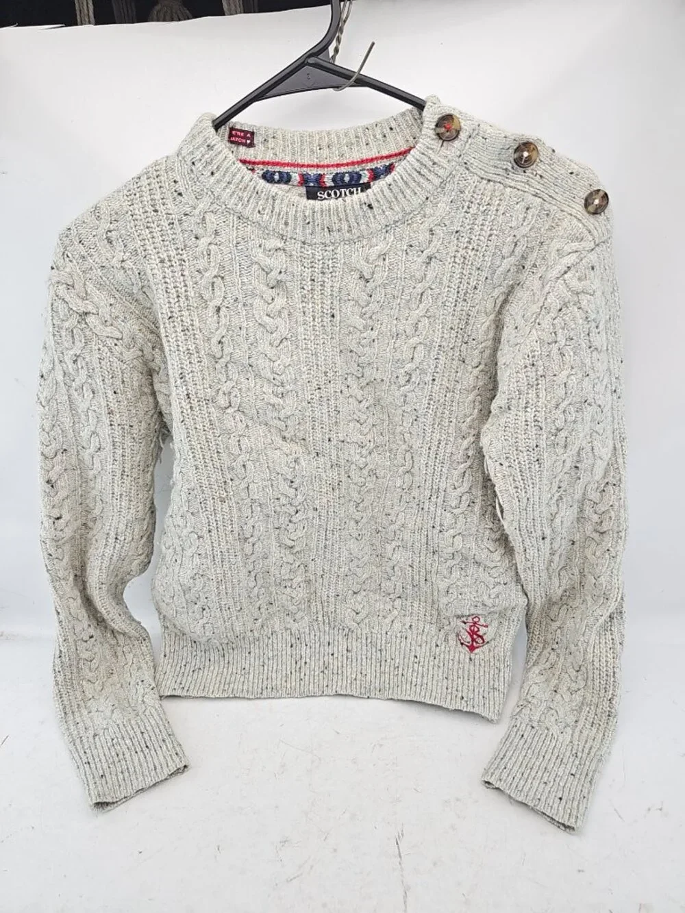 Scotch & Soda Cable Knit Anchor Sweater